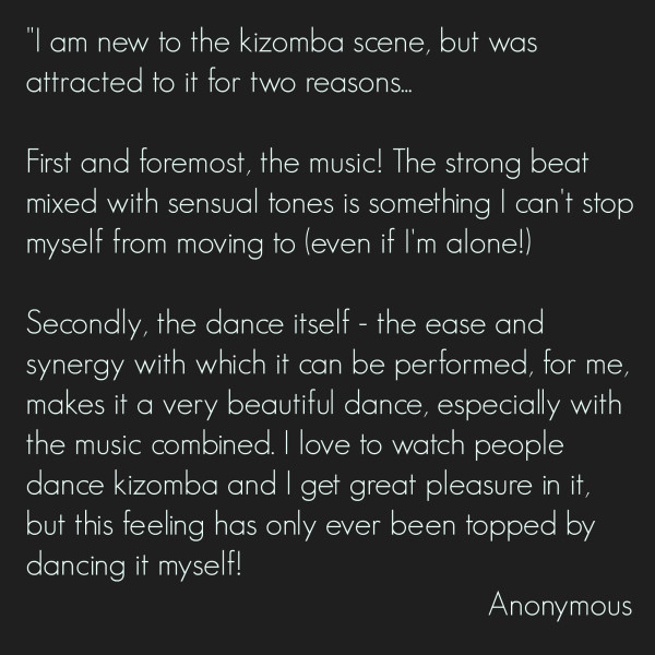 I love the music and dance of Kizomba